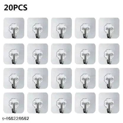 Wall Hooks for Clothes | Wall Hangers Pack of 20 | Sticky Wall Hooks | Towel and Scarf Hooks | Accessories Wall Hangers | Clothes Hanging Hooks