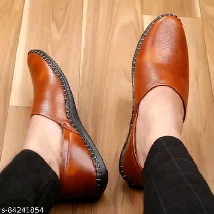 Men's loafers shoes stylish juti boys Brown- M J R