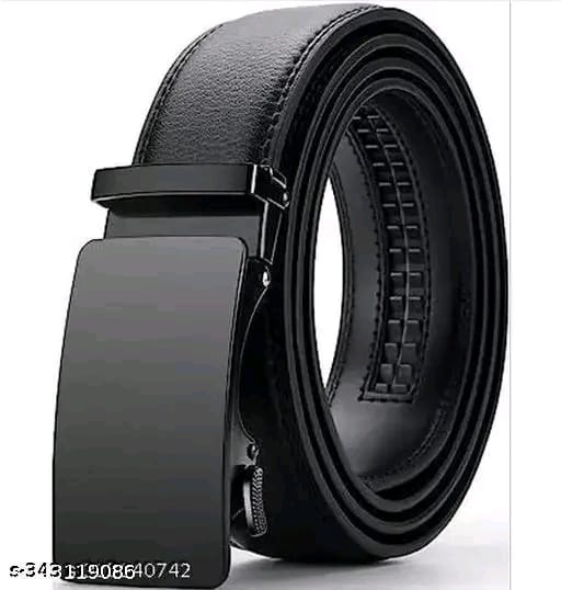 Artificial Leather Black Belt Pack of 1