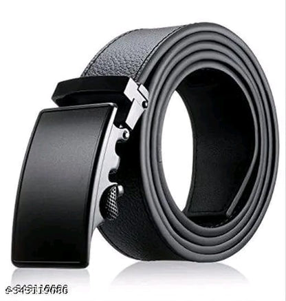 Artificial Leather Black Belt Pack of 1