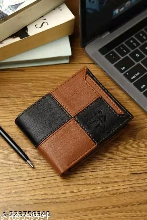 Genuine Leather artificial Wallet for Men - RFID Protected Leather Purse for Men, Money Purse for Men - 5 Card Slots, Coin Pocket, Hidden Pockets.Multicolor ATM