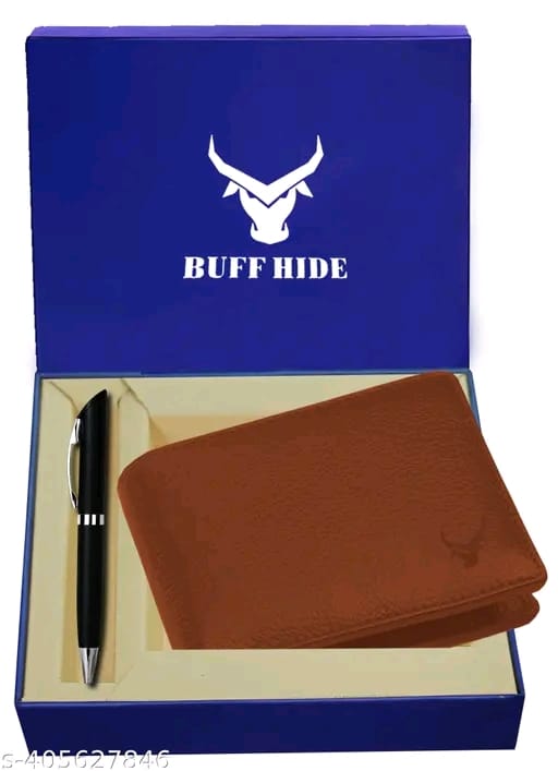 BUFFHIDE RFID Protected 100% Genuine Leather Gift Hamper For Men | Leather Wallet For Men's | Wallets Branded | Wallets For Men (Lee-on Black) ,Leather wallet combo for men