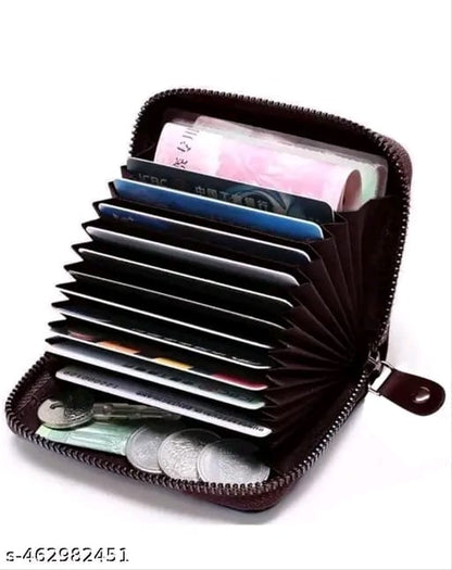 Unique Pocket Sized Stitched PU Leather Credit Debit Business Card Holder Wallet for Men & Women22