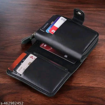 Unique Pocket Sized Stitched PU Leather Credit Debit Business Card Holder Wallet for Men & Women22