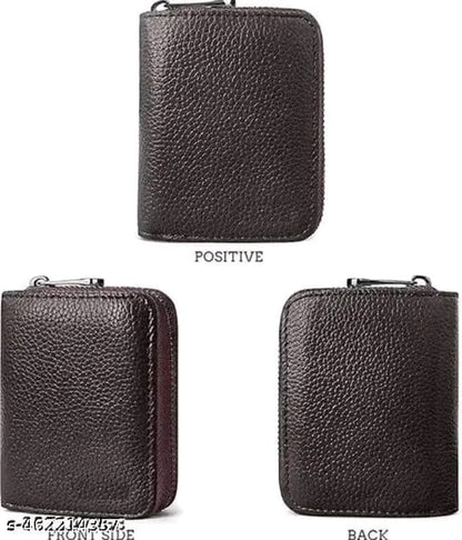 High Quality Zipper, 9 Slots Leather Credit Card Holder | ATM Card Holder For Mens and Womens (PACK OF 1)