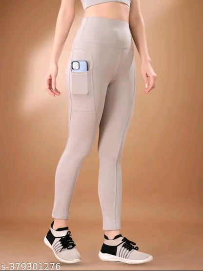 Women's Pack of 1 Black Solid Tights |Activewear|Yogawear|Gymwear|Sportswear|Active Bottomwear