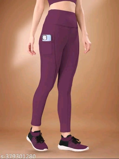 Women's Pack of 1 Black Solid Tights |Activewear|Yogawear|Gymwear|Sportswear|Active Bottomwear