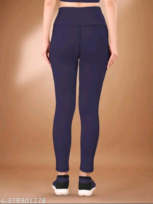 Women's Pack of 1 Black Solid Tights |Activewear|Yogawear|Gymwear|Sportswear|Active Bottomwear
