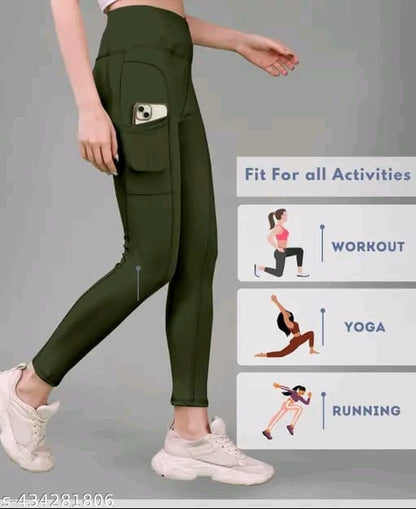 Women's Pack of 1 V Shape High Waist Belt D.Grey Solid Tights |Activewear|Yogawear|Gymwear|Sportswear|Active Bottomwear