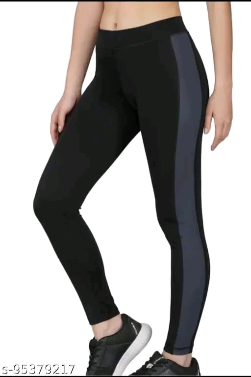 Women's Pack of 1 Black Colorblocked Tights |Activewear|Yogawear|Gymwear|Sportswear|Active Bottomwear
