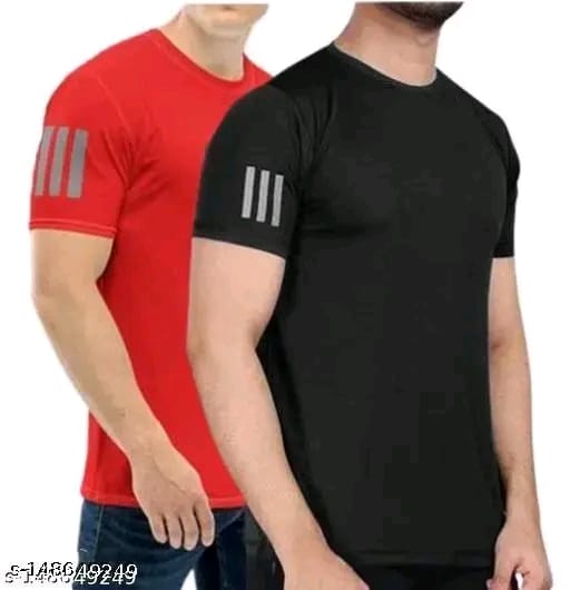Round tshirts for half sleeves for men and boys combo { pack of 2}