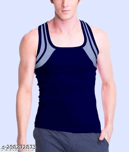 MITOS Premium Cotton Solid Gym Vest for Men (Pack of 2)
