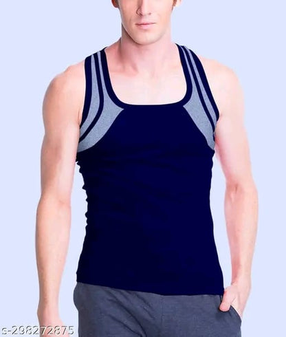 MITOS Premium Cotton Solid Gym Vest for Men (Pack of 2)