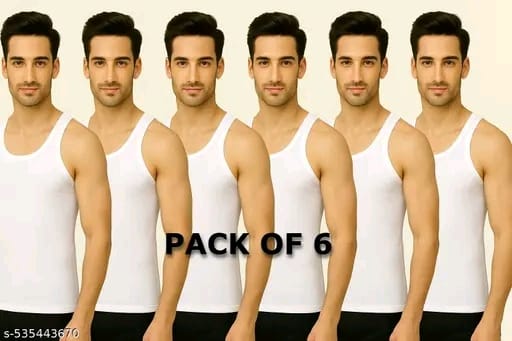 en’s combed cotton vests, pack of 6 men’s vests, soft breathable vests for men, sleeveless undershirts pack, daily wear cotton vests, men’s innerwear pack, multipack men’s cotton vests,