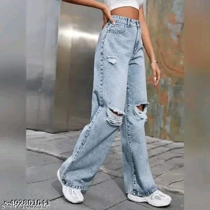 Modern Edge Knee-Slit Jeans