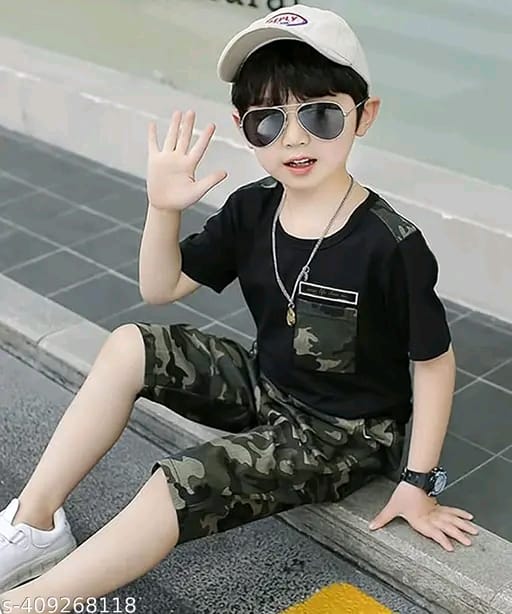 Kids summer Trendy 2025 New stylish Top+Bottom set - ladake kapade ka set
