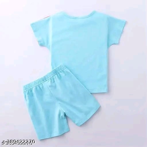 Cotton Fancy Printed T-Shirt and Shorts For Boys and Girls
