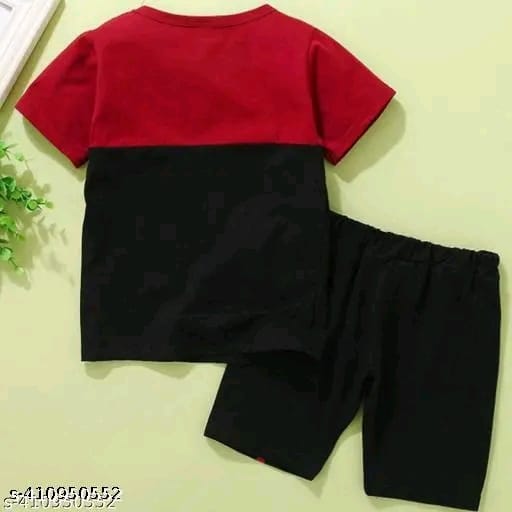 Boys Cotton Tshirt&Shorts Set (Pack of 1)