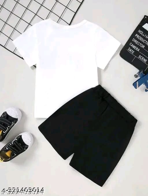 Kids Set Half Sleeves Stylies Printed Top Bottom Set