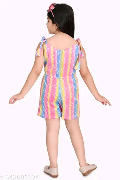 Twirl and Play: Adorable Girls' Short Jumpsuits for Fun in the Sun