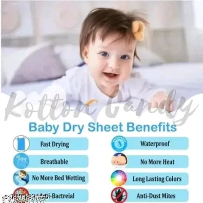 Kotton Candy MultiColour Waterproof Sheet for Baby Boy and Girl || Newborn Baby Comfortable Spongy Plastic Mat for 0 to 6 Month
