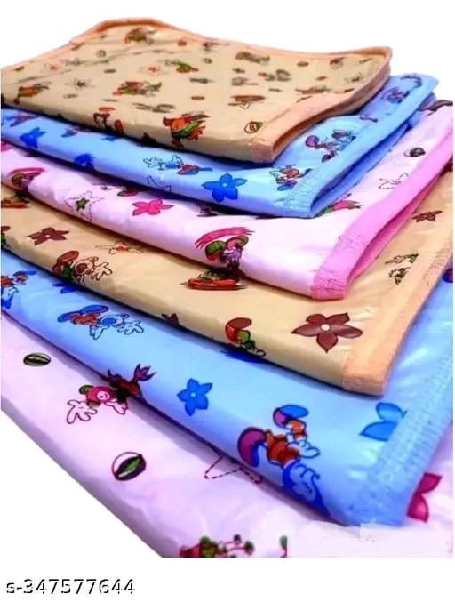 Waterproof Sheet for Baby Boy and Girl || Newborn Baby Comfortable Spongy Plastic Mat for 0 to 4 Month || Washable / Reusable Bed Sheet ( Pack of 3 ) SMALL