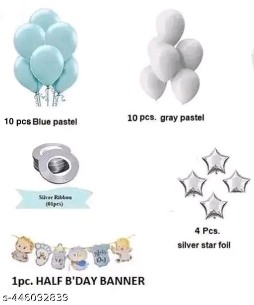 Half Birthday Decoration for Baby Boy - 6 Month Birthday celebration