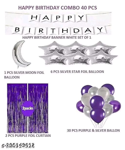 Happy Birthday Decoration For Husband - Huge Combo Set