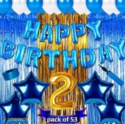 Second/2nd Happy Birthday Combo/Kit Pack Material For Party Decorations