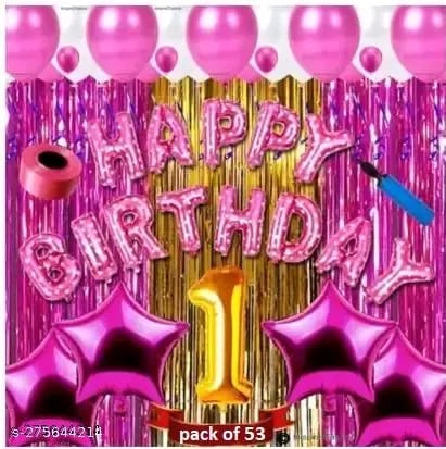 First/1st happy birthday combo/kit material for party decorations Letter Balloon