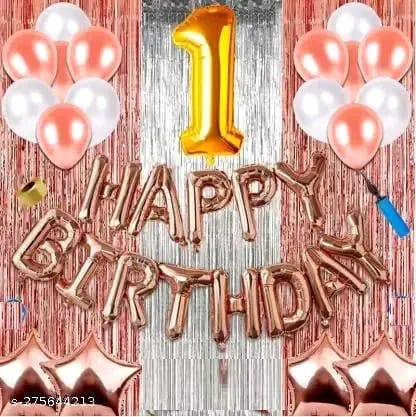 First/1st happy birthday combo/kit material for party decorations Letter Balloon