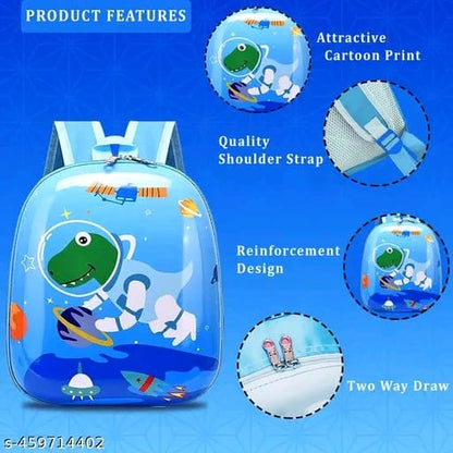 We Clever Play School Kindergarten Kids School Bag, Cool Cartoon Design Kids Bag for Boys Girls, Baby Bag for 2-4 Years Kids (Teddy Plane)
