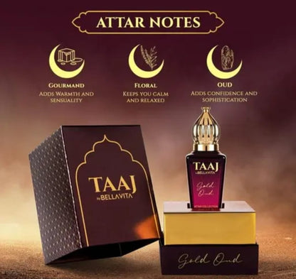 Bella Vita Gold Oud Attar 12 ml + Jannat Attar 12 ml (Pack of 2 Items)