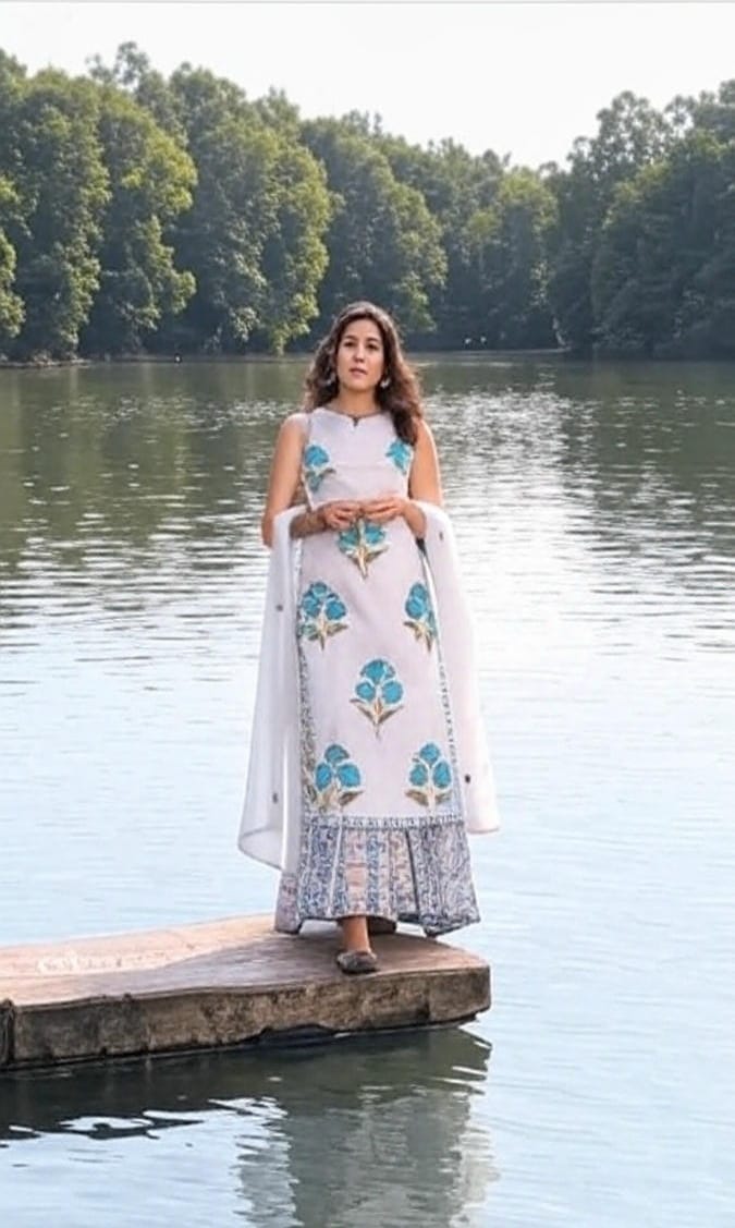 Designer Sharara Kurti Set with Embroided Dupatta For Women's