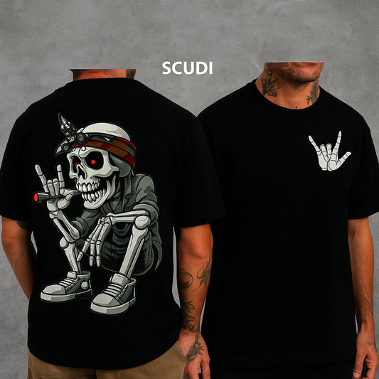 Trendy Black Colour Printed Half-sleeve T-shirts for Men....