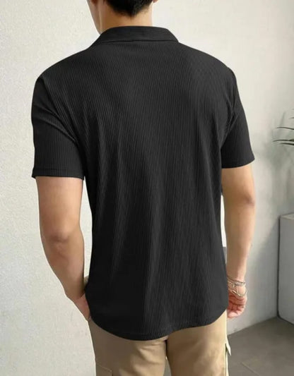 FARROWX Polo Neck Rib Knit Tshirt for men