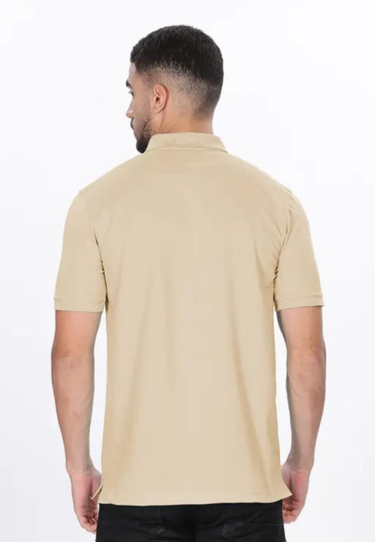 Pangeos Men's Polo T Shirt Regular Fit With Pocket - Cotton Rich fabric