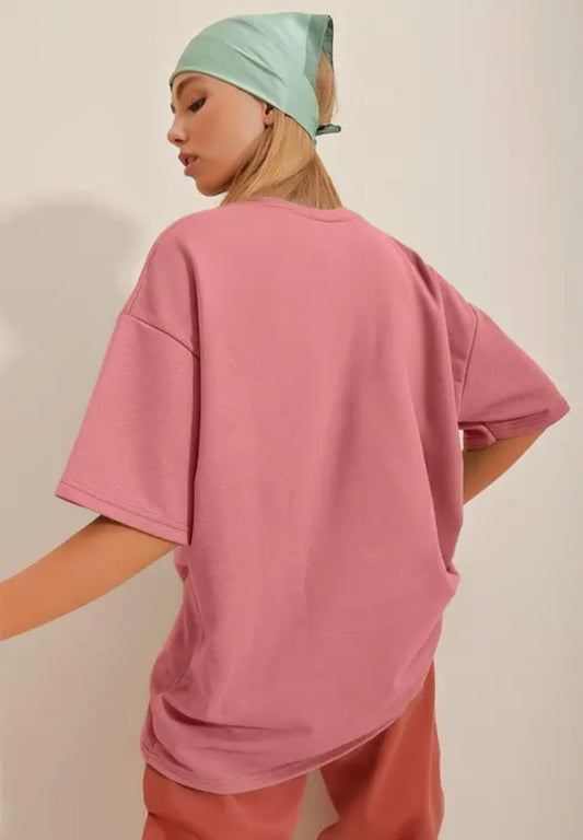 Trendy Women Oversized Tee Printed T-Shirt