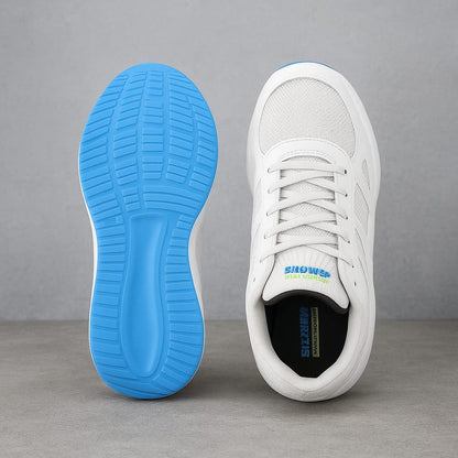 Turnx star white Sports Shoes for Men |Latest Stylish Sports Shoes for Men |Lace-Up Lightweight White Shoes for Running, Walking, Gym,Trekking and Hiking Shoes for Men