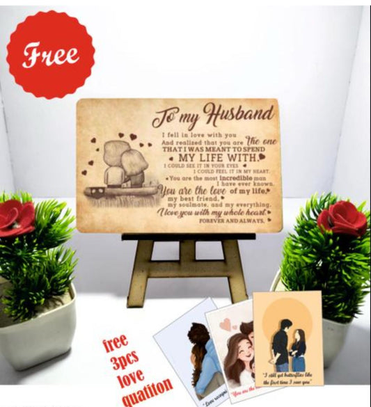 Perfect gift option for your better half to express that he deserve the best in life , Celebrate your love moments like valentines / anniversary / birthday/ or any of your special day with our amazing collection of love words framed in wooden piece .