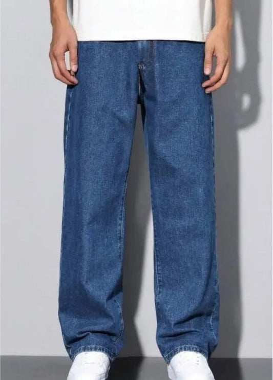 Toomes Loose Fit Mid Rise Dark Blue Men Denim Jeans