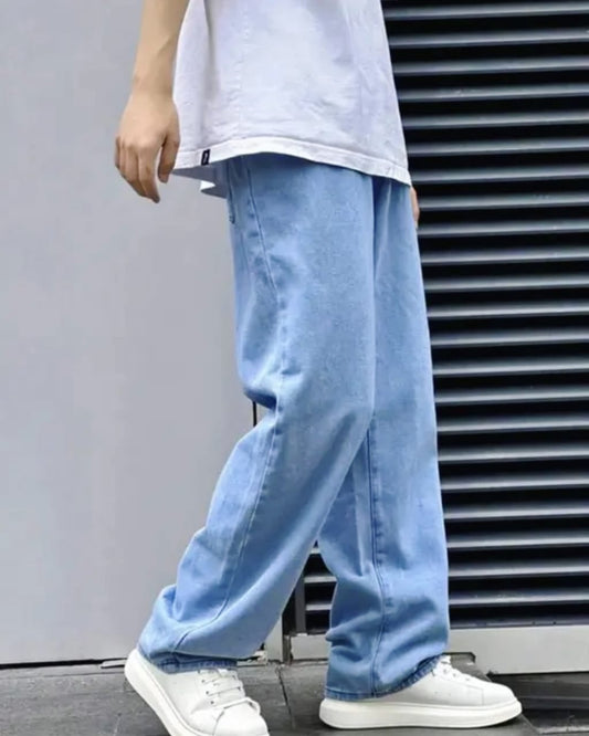 baggy mens ice blue jeans//baggy lose fit man jeans