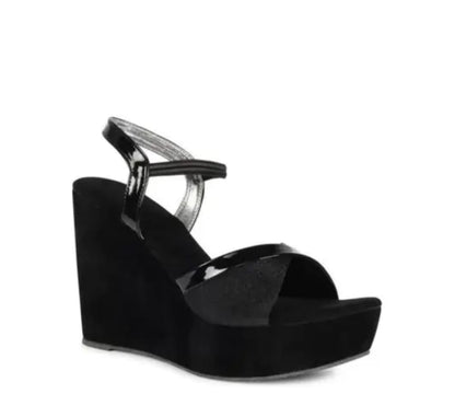 Nubuck Wedge Sandals