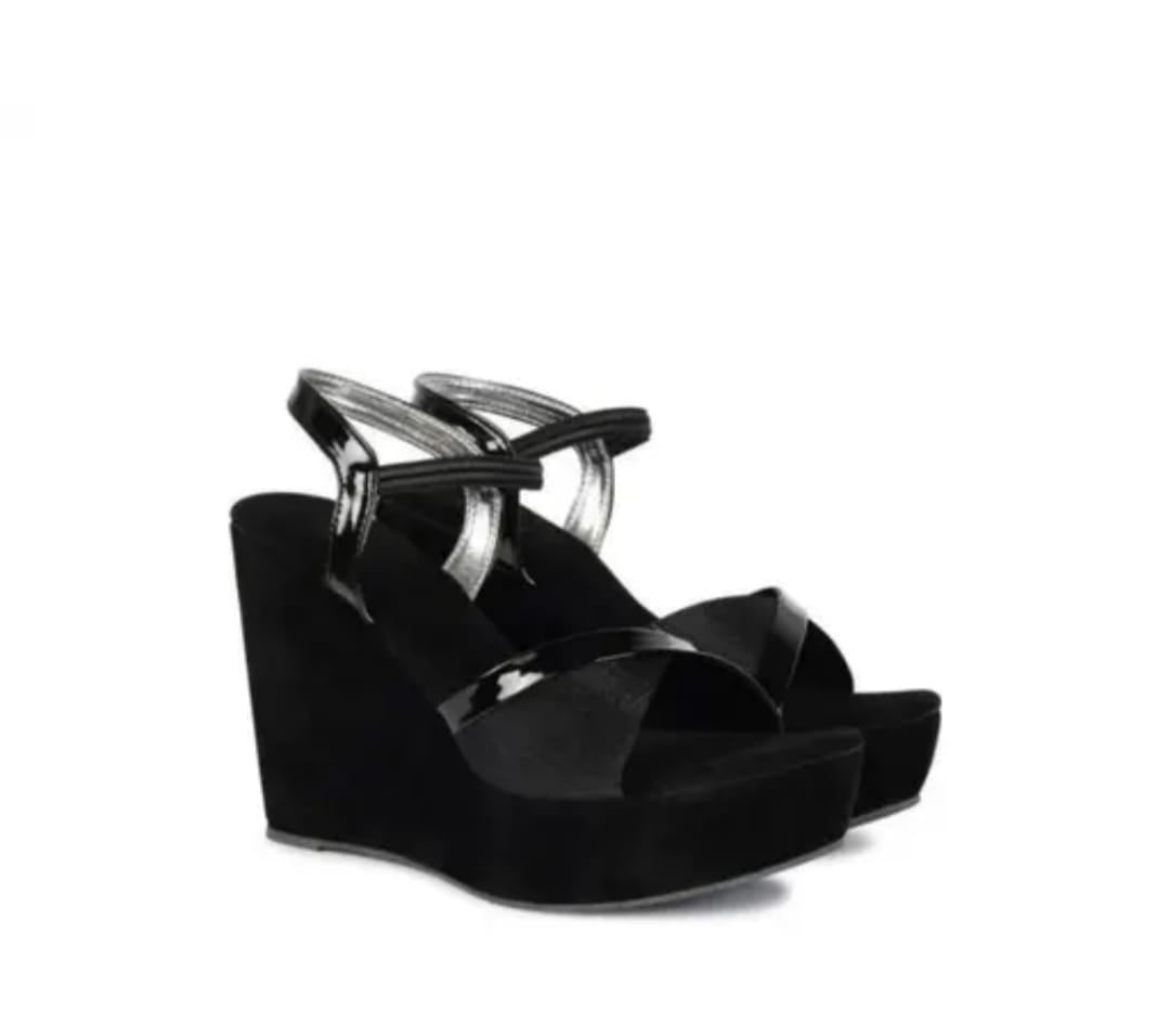 Nubuck Wedge Sandals