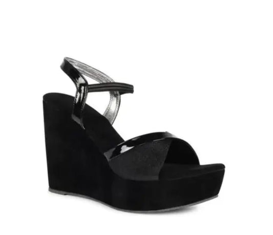 Nubuck Wedge Sandals