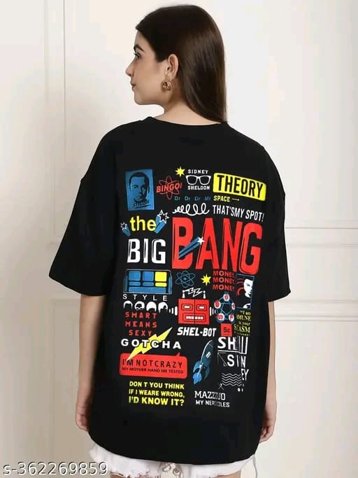 Fabflee Women's Typography Black Tshirts