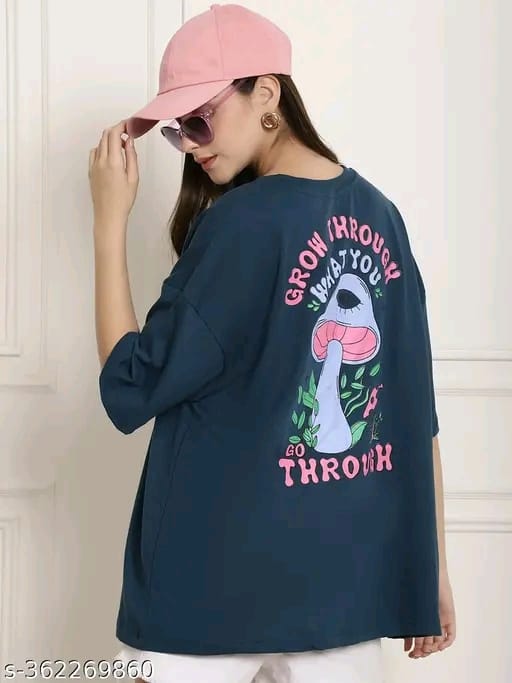 Fabflee Women's Printed Green Tshirts