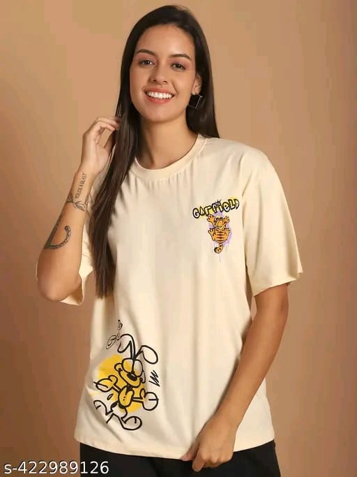 Graphic Printed Loose Casual Wear Oversize Tshirt