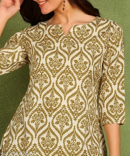 New Ethnic 4 You Straight Short Kurta for Girls and Women