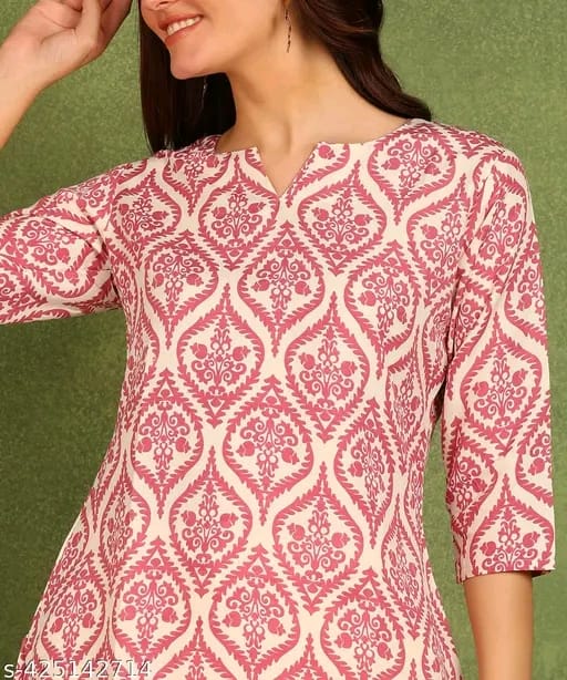 New Ethnic 4 You Straight Short Kurta for Girls and Women
